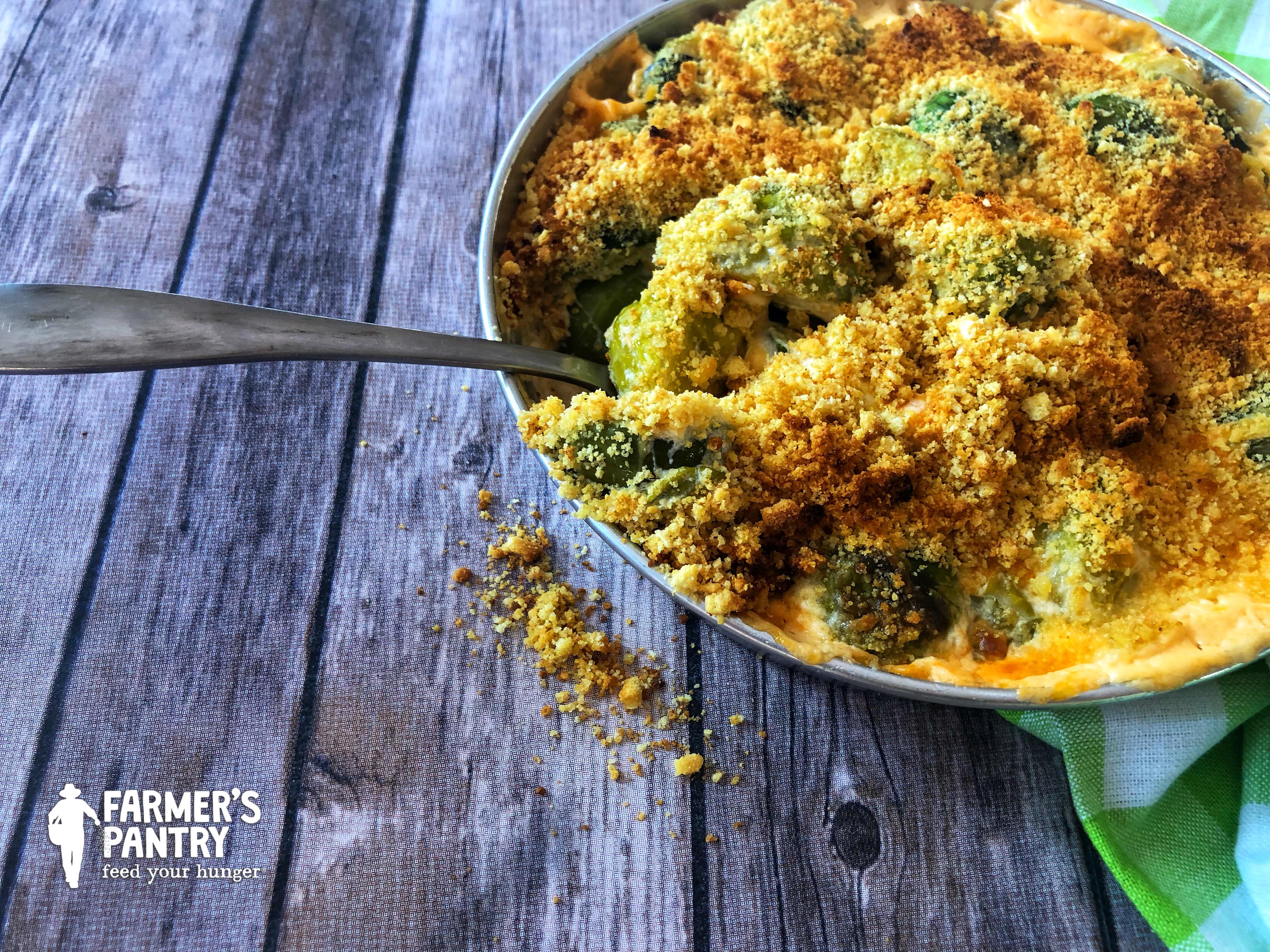 Farmer's Cheesy Brussels Sprouts Casserole